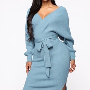 Fashion Nova MONA SWEATER MIDI DRESS